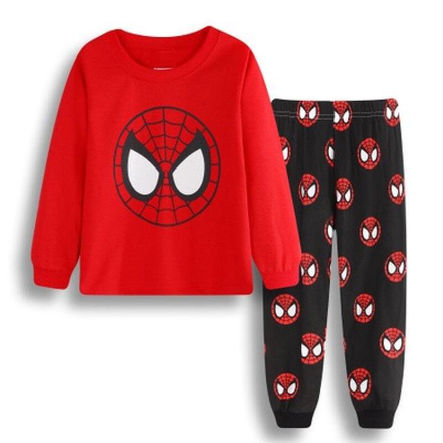 New Baby Wear kids Spider-Man Pyjamas Pijamas Children's Cartoon Batman Pajamas Boys Printed Sleepwears Clothing sets