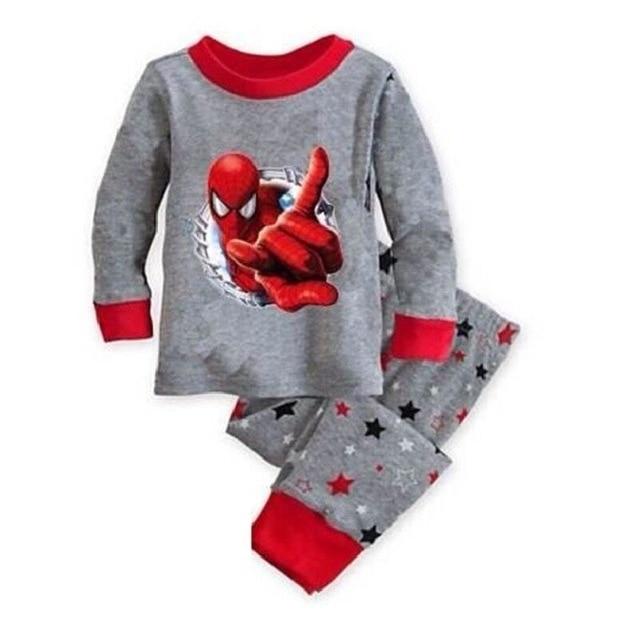 New Baby Wear kids Spider-Man Pyjamas Pijamas Children's Cartoon Batman Pajamas Boys Printed Sleepwears Clothing sets