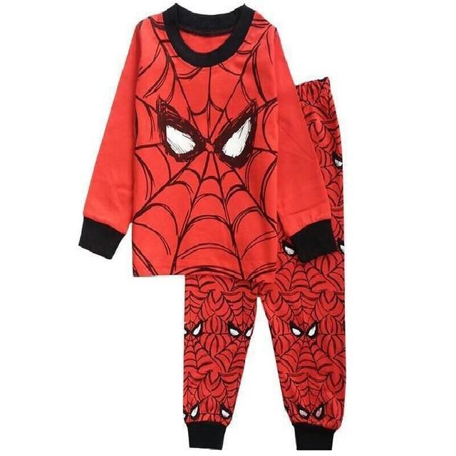 New Baby Wear kids Spider-Man Pyjamas Pijamas Children's Cartoon Batman Pajamas Boys Printed Sleepwears Clothing sets