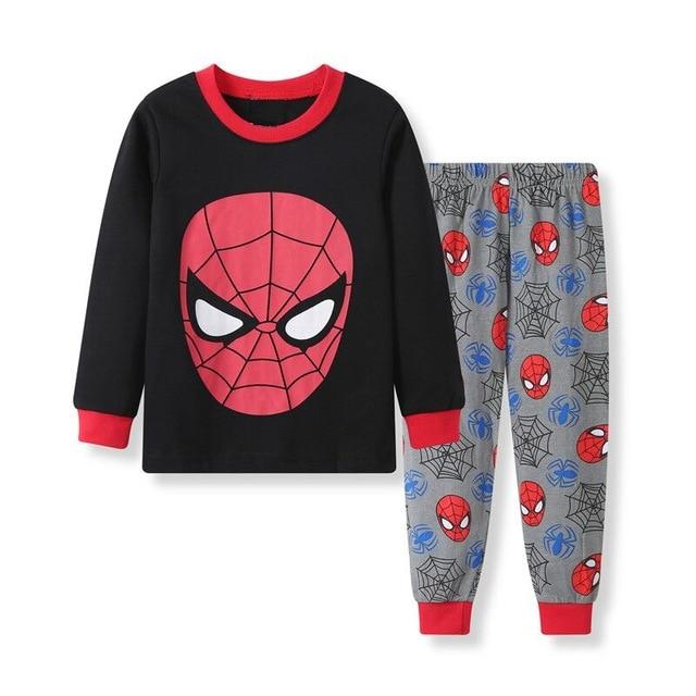 New Baby Wear kids Spider-Man Pyjamas Pijamas Children's Cartoon Batman Pajamas Boys Printed Sleepwears Clothing sets