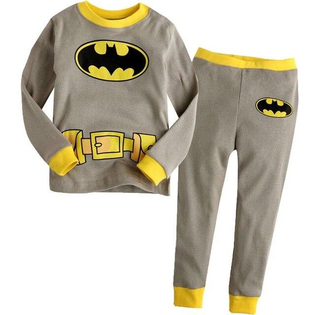 New Baby Wear kids Spider-Man Pyjamas Pijamas Children's Cartoon Batman Pajamas Boys Printed Sleepwears Clothing sets