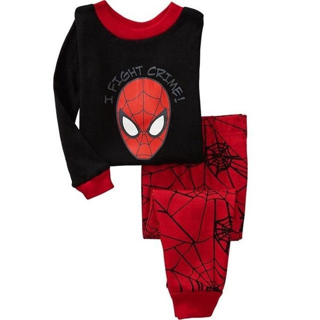 New Baby Wear kids Spider-Man Pyjamas Pijamas Children's Cartoon Batman Pajamas Boys Printed Sleepwears Clothing sets