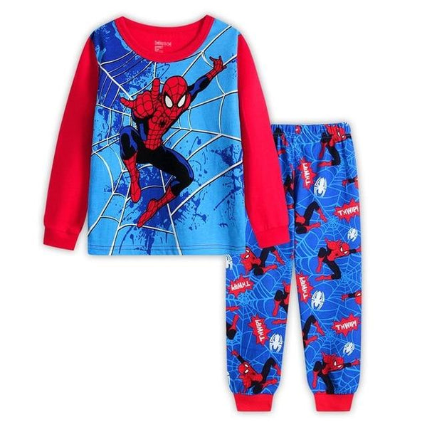 New Baby Wear kids Spider-Man Pyjamas Pijamas Children's Cartoon Batman Pajamas Boys Printed Sleepwears Clothing sets