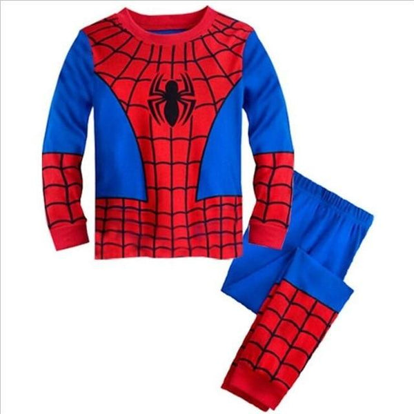 New Baby Wear kids Spider-Man Pyjamas Pijamas Children's Cartoon Batman Pajamas Boys Printed Sleepwears Clothing sets