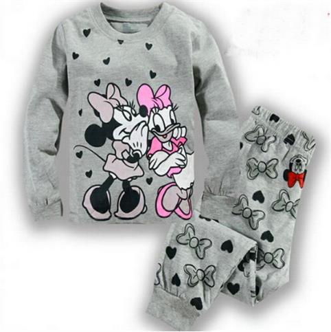Children pajamas cotton clothing sets new Girls Cartoon kids pajamas pajamas Autumn Winter indoor clothing
