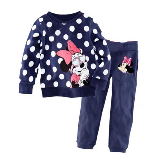 Children pajamas cotton clothing sets new Girls Cartoon kids pajamas pajamas Autumn Winter indoor clothing