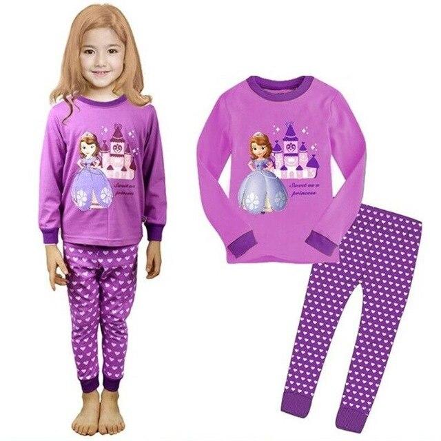 Children pajamas cotton clothing sets new Girls Cartoon kids pajamas pajamas Autumn Winter indoor clothing