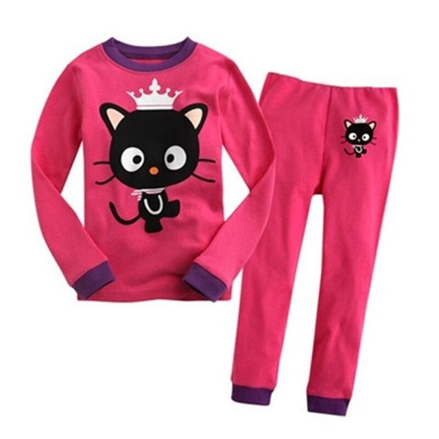 Children pajamas cotton clothing sets new Girls Cartoon kids pajamas pajamas Autumn Winter indoor clothing
