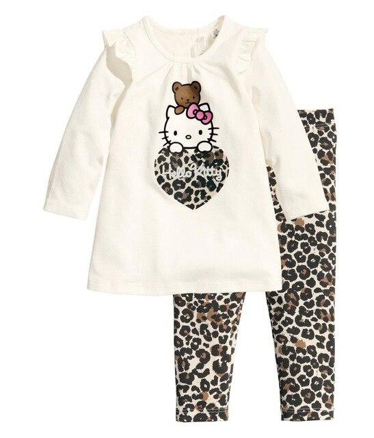 Children pajamas cotton clothing sets new Girls Cartoon kids pajamas pajamas Autumn Winter indoor clothing