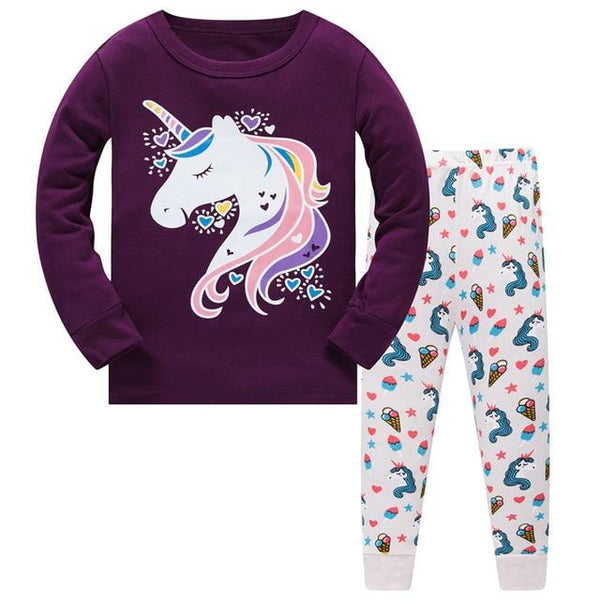 Girls Home Sleepwear Baby Kids Cotton Pajamas Set Children Cartoon Long Sleeve Pyjamas Clothing Sets Boys Casual Pijamas Set