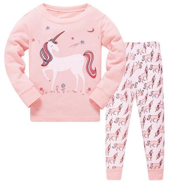 Girls Home Sleepwear Baby Kids Cotton Pajamas Set Children Cartoon Long Sleeve Pyjamas Clothing Sets Boys Casual Pijamas Set