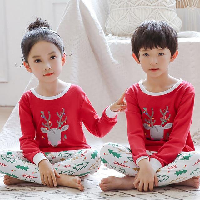 Winter Kids Pajamas Sleepwear Big Boys Girls Pajamas Sets 100-150cm Kids Clothes Nightwear Homewear Toddler Clothes Garcon Suits