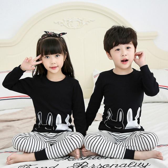 Winter Kids Pajamas Sleepwear Big Boys Girls Pajamas Sets 100-150cm Kids Clothes Nightwear Homewear Toddler Clothes Garcon Suits