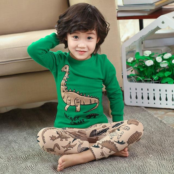 Children Pajamas set Boys Cartoon dinosaur Pyjamas girls cotton cute sleepwear Sets Children nightwear Family pajamas for kids
