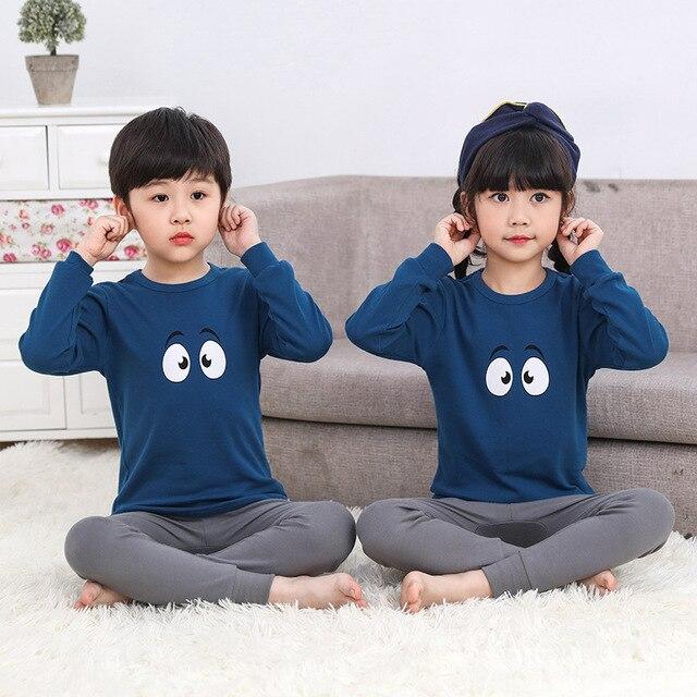 2019 Autumn Kids Pajamas Sets Baby Girl Boy Clothes Pyjamas Girls Pijamas Baby Boys Girls Cartoon Long Sleeve T-shirt+Pants 2pcs