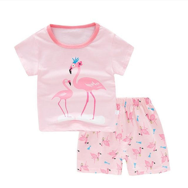 Summer Children's Pajamas Girls Cartoon Unicorn Pajamas Infantil Baby Clothing Sets Cotton Kids Pyjamas Sleepwear Boys Pijamas