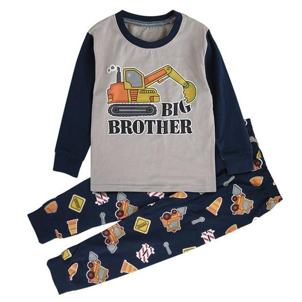 Kids Boys Dinosaur Pajamas Set Toddler Cartoon Sleepwear Children Pirate Ship Shark Excavator Nightwear Child Airplane Pjs