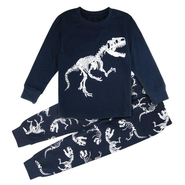 Kids Boy Winter Pyjamas Children Dinosaur Pijamas Cartoon Robot Digger Airplane Boy Pajamas Child Shark Sleepwear Car Nightwear