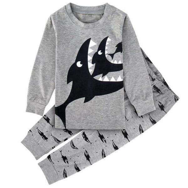 Kids Boy Winter Pyjamas Children Dinosaur Pijamas Cartoon Robot Digger Airplane Boy Pajamas Child Shark Sleepwear Car Nightwear