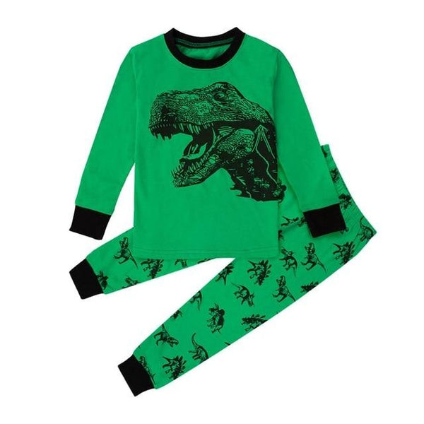 Kids Boy Winter Pyjamas Children Dinosaur Pijamas Cartoon Robot Digger Airplane Boy Pajamas Child Shark Sleepwear Car Nightwear