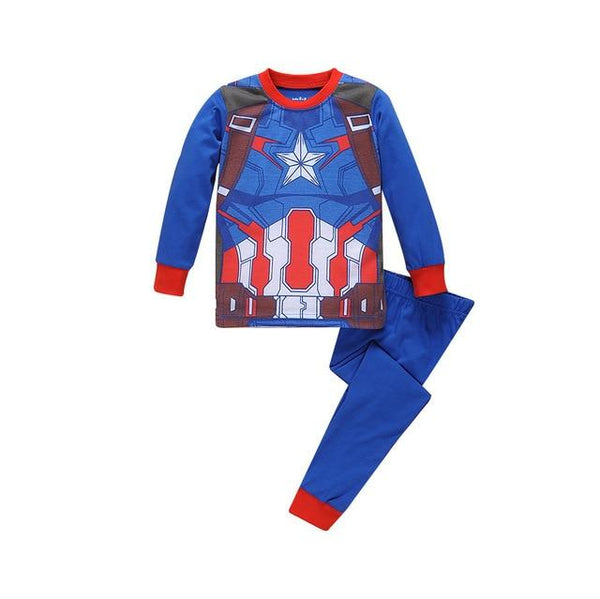 kids cotton pajamas Avenger Alliance Spider-Man Batman Superman sets sleepwear baby boys girls Cartoon pijamas nightwear clothes