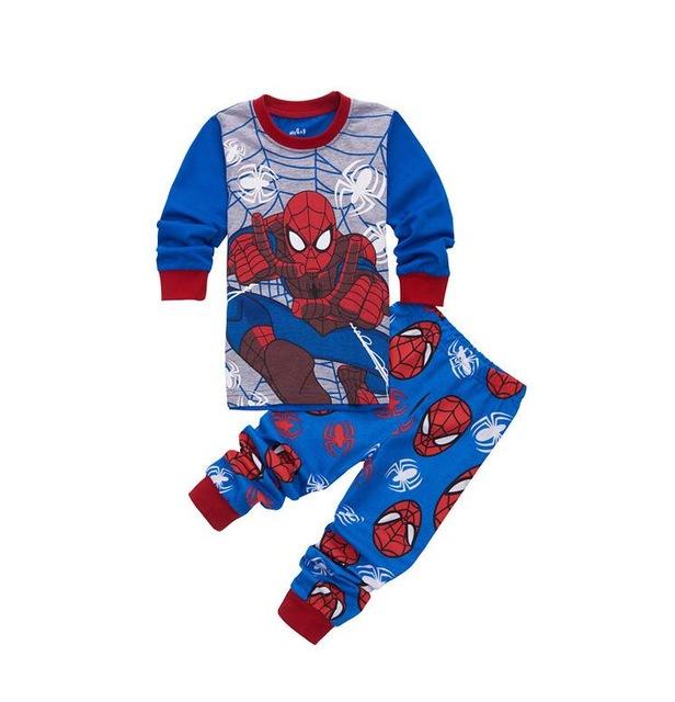 kids cotton pajamas Avenger Alliance Spider-Man Batman Superman sets sleepwear baby boys girls Cartoon pijamas nightwear clothes