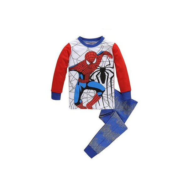 kids cotton pajamas Avenger Alliance Spider-Man Batman Superman sets sleepwear baby boys girls Cartoon pijamas nightwear clothes