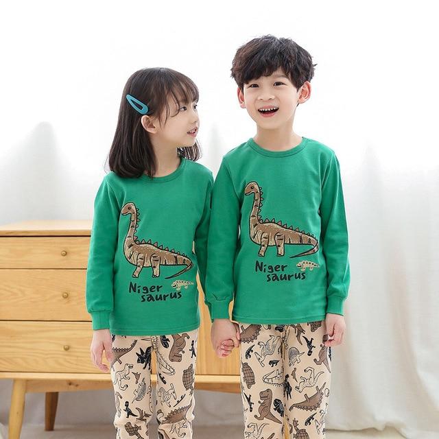 Autumn Winter Children Pajamas Long Sleeve Cartoon Kids Sleepwear Baby Girl Clothes Suit Cotton Child Pyjamas Boy Nightwear Home