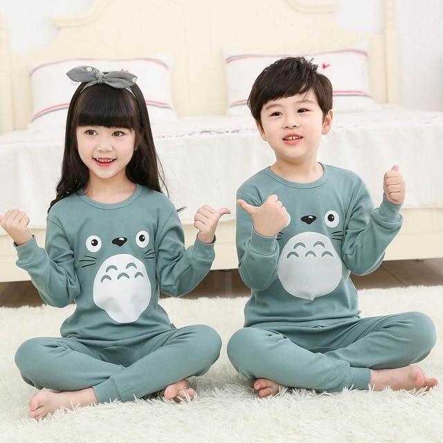 Autumn Winter Children Pajamas Long Sleeve Cartoon Kids Sleepwear Baby Girl Clothes Suit Cotton Child Pyjamas Boy Nightwear Home