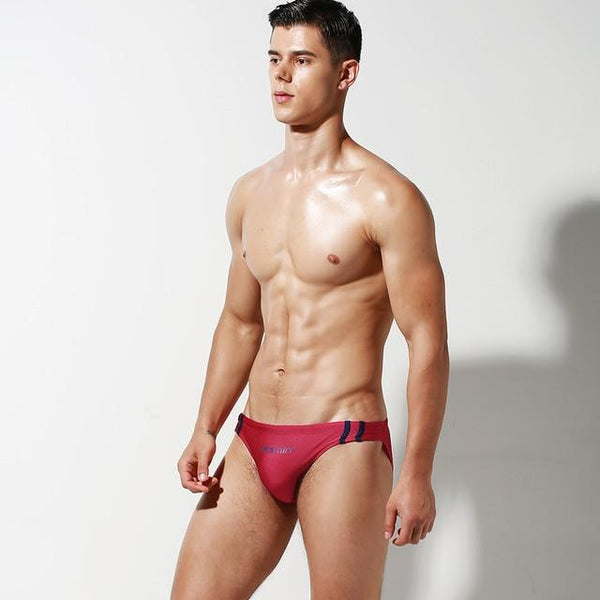 Desmiit Mens Swim Briefs Sexy Swimming Trunks Quick Dry Men Swimwear Bathing Suit Swimsuit Male Surfing Beach Short