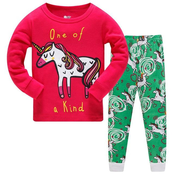 Children Casual Pajamas Clothing Set Boys & Girls Cartoon Sleepwear Suit Sets Kids Long-sleeved+Pant 2-Piece Cotton Pajamas Sets