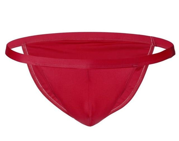 Men Sexy Thong Swim Briefs Solid Black Red Blue Swimsuit Man Quick Dry Breathable Swimwear Elastic Thong Beachwear Male S-XL