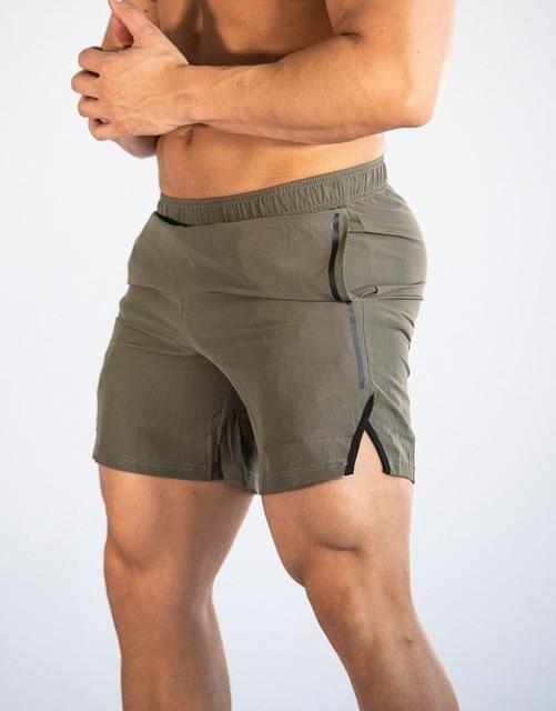 Men Swimsuit Side Pockets Swimwear Man Elastic Breathable Quick Dry Beachwear Solid Black Blue Gray Green Swim Briefs Male M-2XL