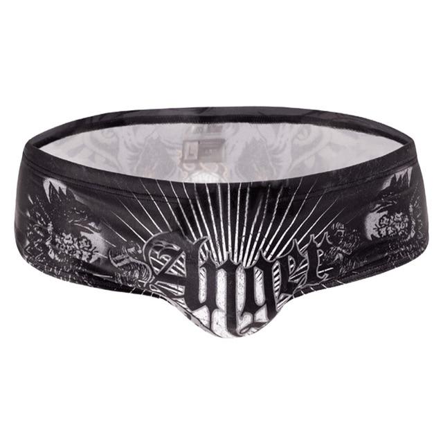 Men Swimsuit Cartoon Printed Drawstring Elastic Swimwear Man Breathable Quick Dry Swimming Trunks Slim Fit Sexy Swim Briefs Male