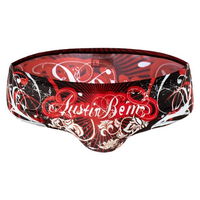 Men Swimsuit Cartoon Printed Drawstring Elastic Swimwear Man Breathable Quick Dry Swimming Trunks Slim Fit Sexy Swim Briefs Male