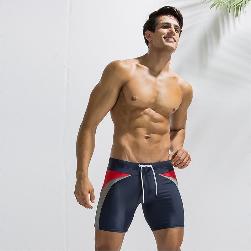 Men's Swimming Trunks Elastic Beach Wear Man Swimsuit Shorts Sexy Swim Trunks Quick Dry Tiecord Inner Lining XL Beachwear Briefs