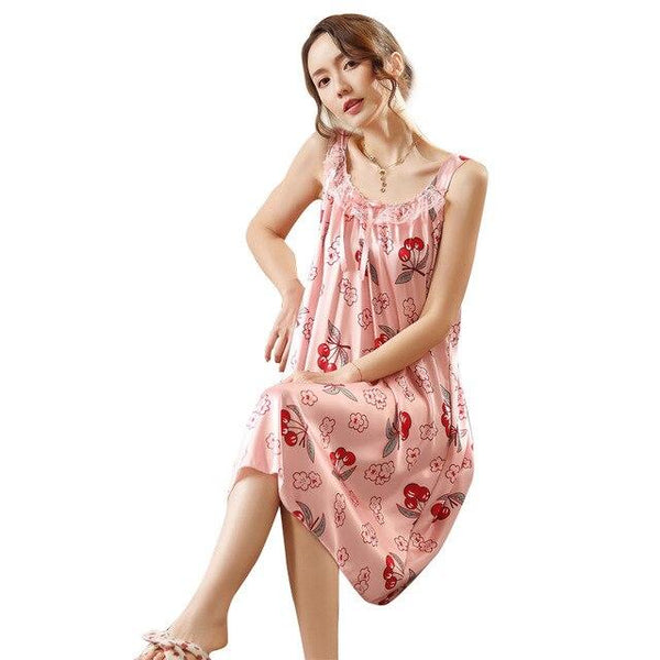 Women Sexy Nightwear Plus Size M-4XL Lace Nightgown Sleepwear Dress Silk Lingerie Robe Floral Femininos Nightie Women Clothing