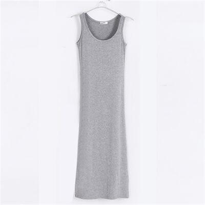 2019 Summer Casual Home Wear Nightdress Women Basic Sleeveless Sleepwear Long Style Nighty Night Gown Modal Nightwear One Size