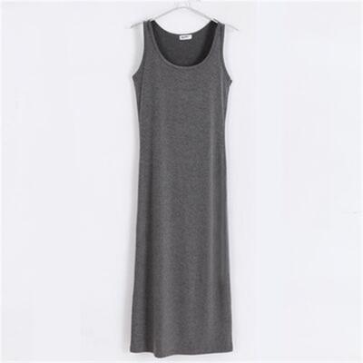 2019 Summer Casual Home Wear Nightdress Women Basic Sleeveless Sleepwear Long Style Nighty Night Gown Modal Nightwear One Size