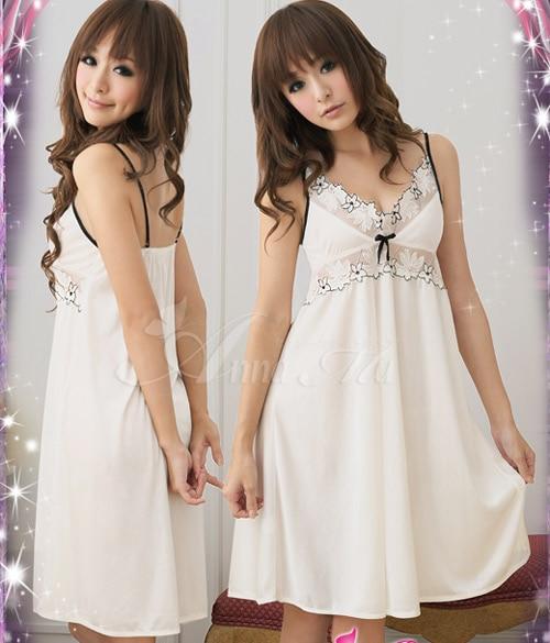 Sleepwear nightdress nightgrown Sexy lingerie night dress home clothes for women negligees nightie silk lace sleepwears