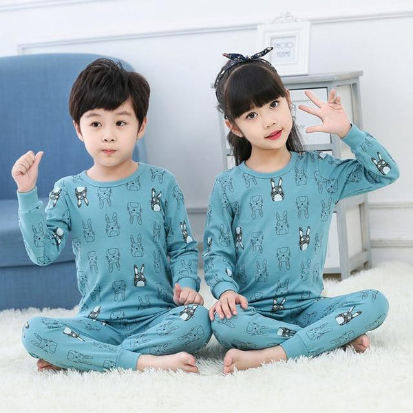Winter Kids Pajamas Sleepwear Big Boys Girls Pajamas Sets 100-150cm Kids Clothes Nightwear Homewear Toddler Clothes Garcon Suits