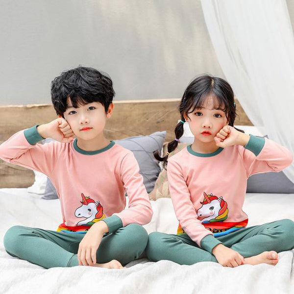 Winter Kids Pajamas Sleepwear Big Boys Girls Pajamas Sets 100-150cm Kids Clothes Nightwear Homewear Toddler Clothes Garcon Suits