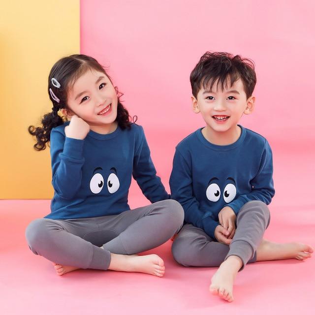 Winter Kids Pajamas Sleepwear Big Boys Girls Pajamas Sets 100-150cm Kids Clothes Nightwear Homewear Toddler Clothes Garcon Suits