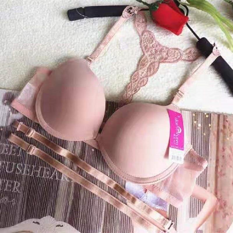 new sexy front buckle push up bras for women thin cup brassiere lace back underwear modis bralette lingerie sutia