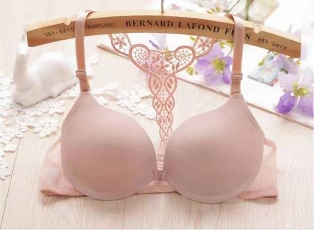 new sexy front buckle push up bras for women thin cup brassiere lace back underwear modis bralette lingerie sutia