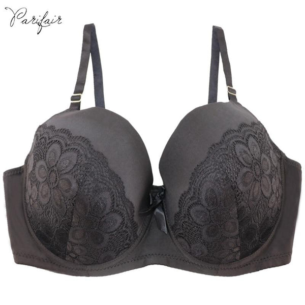 PariFairy 42-48 DDD F DDDD G Plus Size Bra For Women Big Larger Full Cup Floral Lace Unlined Push Up Healthy Brassiere Underwear