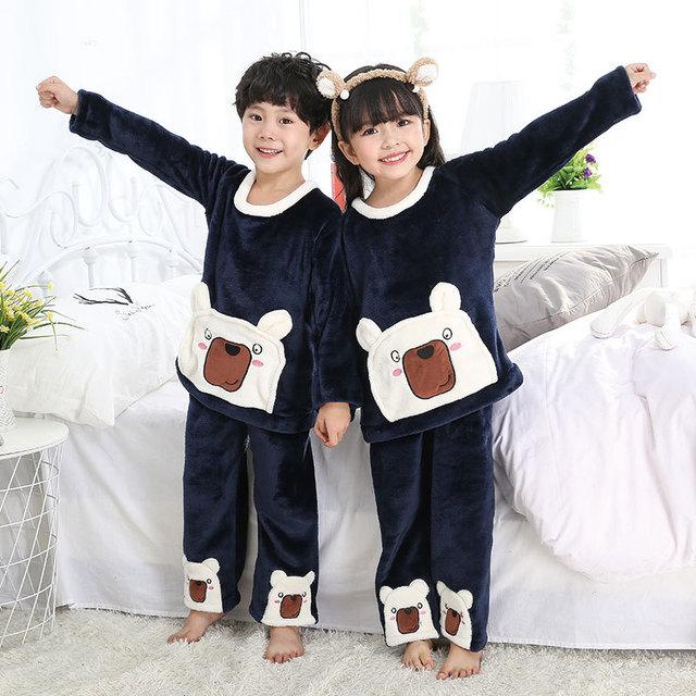 2019 New Warm Winter Kids Pajamas Sets  Children Sleepwear Sets 962