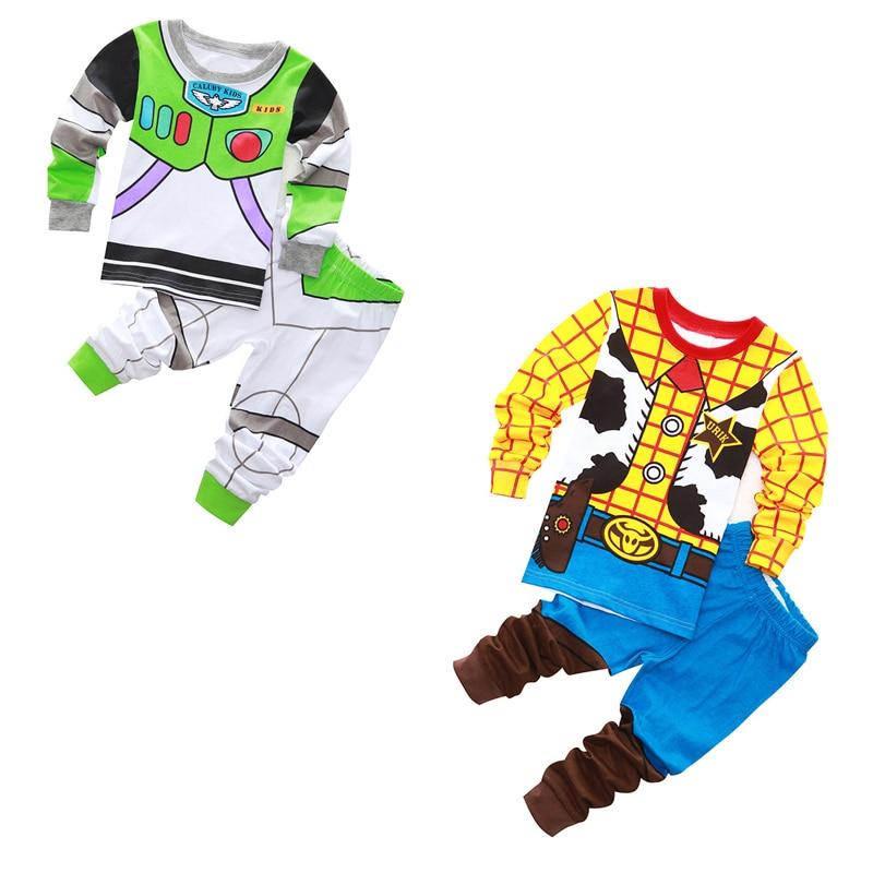 2019 kids cotton pajamas Toy Story woody Bass Lightyear sets sleepwear baby boys girls Cartoon pijamas nightwear clothes