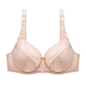 Plusgalpret Plus Size Bra DD DDD E F Cup Sexy Lace Bra For Women Large Size Full coverage Fashion Lingerie Ultra thin Underwear
