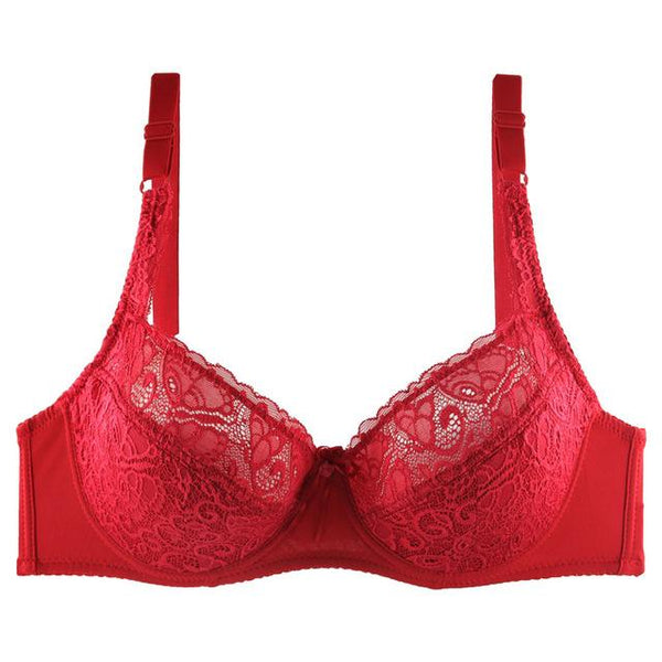 Plusgalpret Plus Size Bra DD DDD E F Cup Sexy Lace Bra For Women Large Size Full coverage Fashion Lingerie Ultra thin Underwear